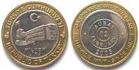 Türkei TÜRKEI 1000000 Lira Subat/February 2003 TURKISH MINT Bimetall SELTEN! -
