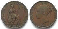 England GREAT BRITAIN. 1 Penny 1853, Victoria, copper, VF -