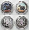 Somalia SOMALIA Satz 2 x 100 Shillings 2022, Elefant DAY & NIGHT Silber 1 Unze FARBE -