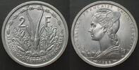 Französisch Westafrika FRANZÖSISCH WESTAFRIKA. 2 Francs 1955, Alu, ERHALTUNG! -