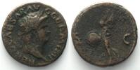 Roman Imperial NERO AE As 66 Lugdunum (Lyon) Victoria -