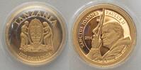 Tansania TANSANIA 1500 Shillings 2014 Heiligsprechung v. Johannes Paul II. Gold RAR!!! -