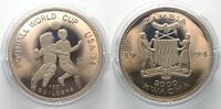 Sambia / Suriname ZWITTERPRÄGUNG 2000 Kwacha / 100 Guilders 1994 FUSSBALL WM Ku-Ni RAR! -