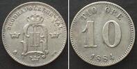 Schweden SCHWEDEN 10 Ore 1884 OSCAR II. Silber ERHALTUNG! -