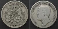 Schweden SCHWEDEN 1 Krona 1903 OSCAR II. Silber -