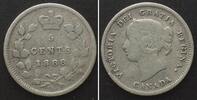 Kanada KANADA 5 Cents 1888 VICTORIA Silber -
