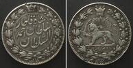 Iran IRAN 2000 Dinars AH 1330 (1912) Tehran SULTAN AHMAD SHAH Silber SELTEN! -