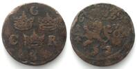 Schweden SCHWEDEN 1/4 Öre 1659 KARL X. GUSTAV Kupfer SELTEN! -