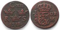 Schweden SCHWEDEN 1/6 Öre 1718/6 KARL XII. Kupfer -