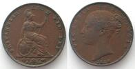 England GROSSBRITANNIEN Farthing 1839 VICTORIA Kupfer -