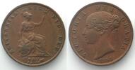 England GREAT BRITAIN. 1/2 Penny 1854, Victoria, copper, AU -