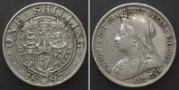 England GROSSBRITANNIEN Shilling 1897 VICTORIA Silber -