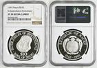 Nauru S$10 NAURU 10 Dollars 1993 25 JAHRE UNABHÄNGIGKEIT Silber RRR! Top Pop! -