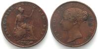 England RRR! GROSSBRITANNIEN 1/2 Penny 1845 VICTORIA Kupfer -