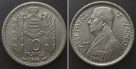 Monaco MONACO 10 Francs 1946 LOUIS II in Uniform Ku-Ni ERHALTUNG! -