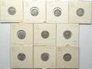 Grossbritannien GROSSBRITANNIEN Sammlung aus 10 Silbermünzen zu 3 Pence 1861-1940 -