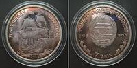 Nordkorea NORDKOREA 7 Won 2004 Halfmoon HENRY HUDSON Silber -