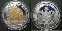 Samoa (Westsamoa) SAMOA 10 Tala 2010 PREUSSEN Silber, teilvergoldet, RAR! -