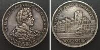 Deutschland - Medaillen  REGENSBURG Medaille 1890 Porträt v. Ludwig I. am GOLDENEN KREUZ Silber 33mm vz+