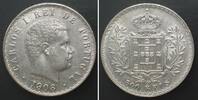 Portugal PORTUGAL 500 Reis 1908 KARL I. Silber ERHALTUNG!!! -