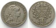 Portugal PORTUGAL 50 Centavos 1931 Ku-Ni, seltener Jahrgang! -