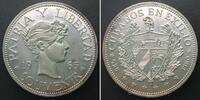 Kuba  CUBA. Souvenir Peso 1965, CUBANOS EN EXILIO, silver, reeded edge variety, Proof PP