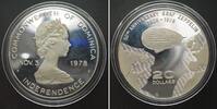 Dominica DOMINICA 20 Dollars 1978 CHI, GRAF ZEPPELIN Silber RAR! -