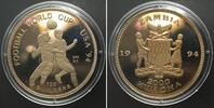 Sambia / Suriname ZWITTERPRÄGUNG 2000 Kwacha / 100 Guilders 1994 FUSSBALL WM Ku-Ni RAR! -