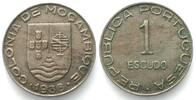 Mosambik PORTUGIESISCH MOSAMBIK 1 Escudo 1936 Ku-Ni ERHALTUNG! -