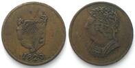 Kanada - Lower Canada LOWER CANADA 1820 Imitation Bust and Harp Halfpenny Token, brass, VF+ -