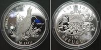 Lettland LETTLAND 10 Latu 1996 Wachtelkönig WWF Silber -