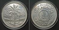 Irak IRAK Dinar 1972, 25 JAHRE ZENTRALBANK Silber Polierte Platte, RAR! -