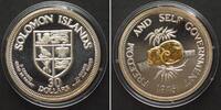 Salomonen SALOMONEN 30 Dollars 1975 POSSUM Silber m. Goldinlay SELTEN! -