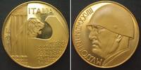 Italien ITALIEN 20 Lire 1928 MUSSOLINI Bronze vergoldet -