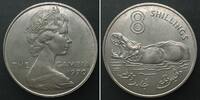 Gambia GAMBIA 8 Shillings 1970 Nilpferd ELIZABETH II. Ku-Ni -