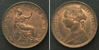 England GROSSBRITANNIEN 1/2 Penny 1887, Bronze, ERHALTUNG! -