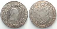 Haus Habsburg ÖSTERREICH K.u.K. 20 Kreuzer 1814 B, FRANZ I. Silber -