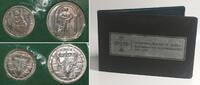 Portugal PORTUGAL Satz 25 & 100 Escudos 1985 SCHLACHT VON ALJUBARROTA Silber im Blister -