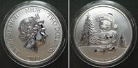 Niue NIUE 2 Dollars 2019, Mickey Mouse, Weihnachten, DISNEY, Silber 1 Unze -