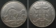 Benin BENIN 200 Francs 1994 Prähistorische Tiere ACANTHOPHOLIS Stahl vernickelt SELTEN -