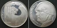 Italien ITALIEN 20 Lire 1928 MUSSOLINI Bronze versilbert -