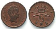 Dänemark DÄNEMARK 1/5 Rigsbankskilling 1842 CHRISTIAN VIII. Kupfer ERHALTUNG! -