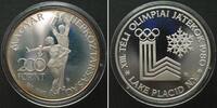 Ungarn UNGARN Piefort 200 Forint 1980 Eistanz OLYMPIA LAKE PLACID Silber -