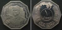 Irak IRAK 1 Dinar 1980 SCHLACHT VON KADESIA, Nickel, PP, RAR!!! -