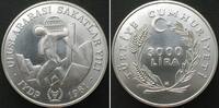 Türkei TÜRKEI 3000 Lira 1981, JAHR DER BEHINDERTEN, Silber SELTEN! -