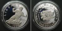 Vereinigte Staaten von Amerika USA 1 Dollar 1997 S, Baseball JACKIE ROBINSON, Silber -
