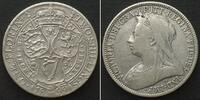 England GROSSBRITANNIEN Florin 1899 VICTORIA Silber -