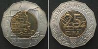 Kroatien KROATIEN 25 Kuna 1997, DONAU, Bimetall -