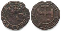 Italien - Neapel, Königreich NAPOLI Sestino GIOVANNA LA PAZZA e CARLO D'AUSTRIA 1516-19, rame qSPL! -