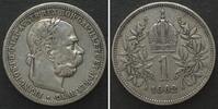 Haus Habsburg ÖSTERREICH. K.u.K. 1 Krone 1902, Franz Joseph I. Silber -